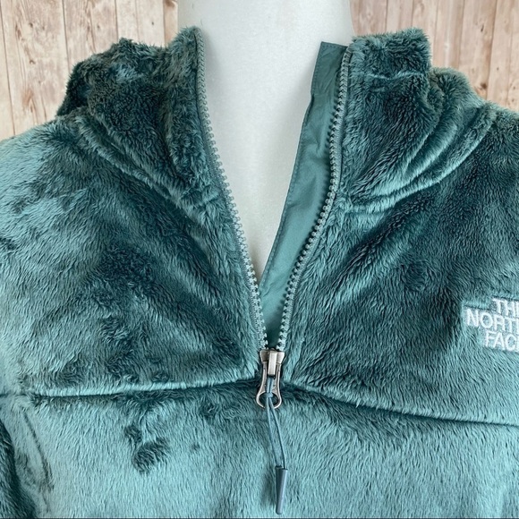 The North Face Osito Quarter‎ Zip Cropped Hoodie Balsam Green Size XXL - Picture 6 of 16